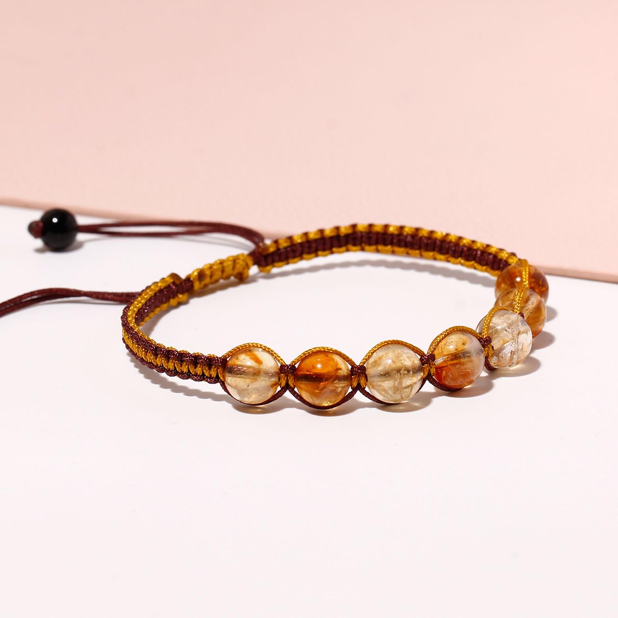 MOCHAMIK Braccialetti dell'amicizia Fatti a Mano Braccialetti con Perline di Cristalli spirituali Reiki con Corda Regolabile per Donna