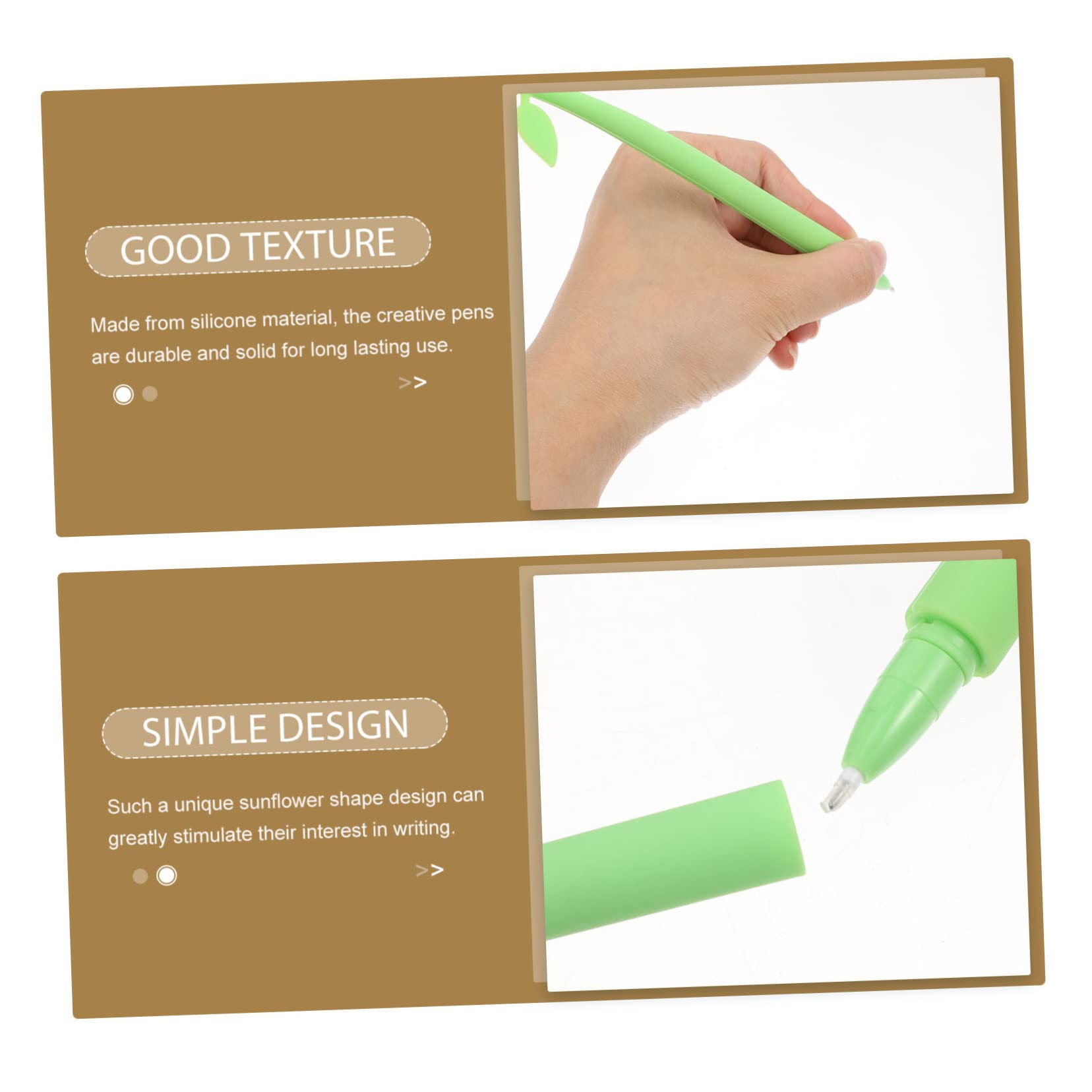 Didiseaon 12 Pz Penna in Silicone Girasole Penne Da Ufficio Penna Gel a Punta Fine Penne Da Scrittura a Sfera Cancelleria Creativa Per Bambini Penne Neutre Ad Ago Gel Di Silice