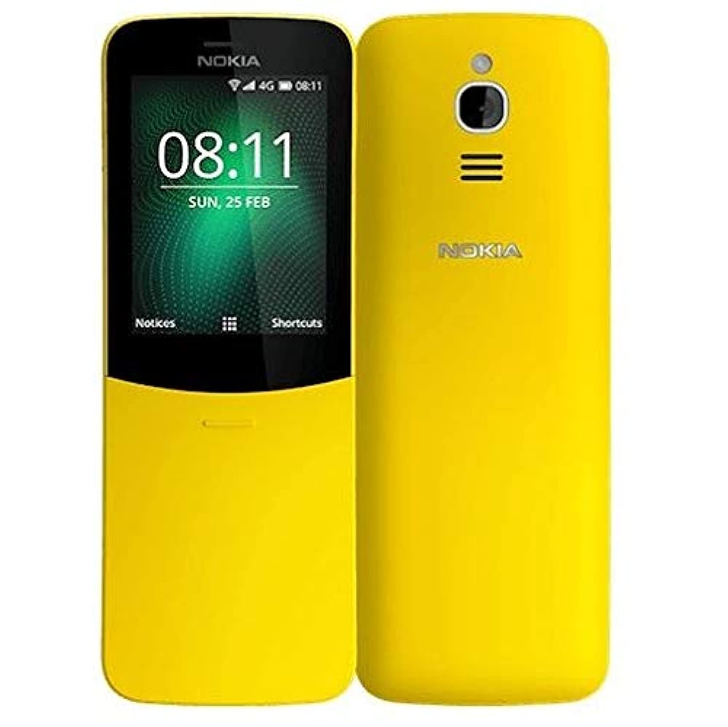 Nokia 8110 4G イエロー 海外sim使用可 Nokia 8110 Dual SIM 4GB 512MB 4G LTE - Yellow: Buy Online at