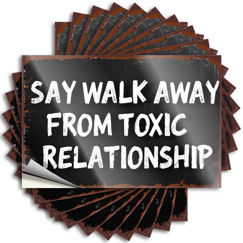 Guys Cover Decal | Say Walk Away: Navigating Toxic Relationships Big for Billiards Decor(12X18CM)