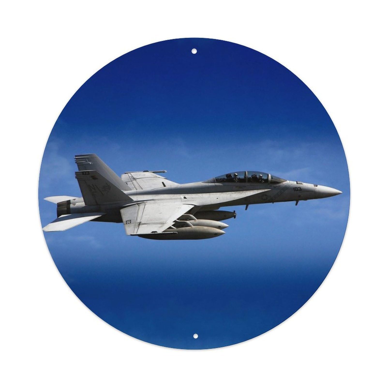 Olyhtr 8X8inch Classic Style Fa-18 Super Hornet Carrier Fighter Aircraft Vintage Metal Tin Sign