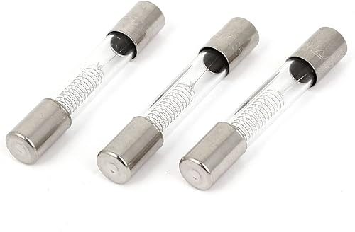 Fusible de tubo de vidrio 0.85A 5kV 0.236 in x 1.575 in 3pcs para horno microondas (paquete de 3)