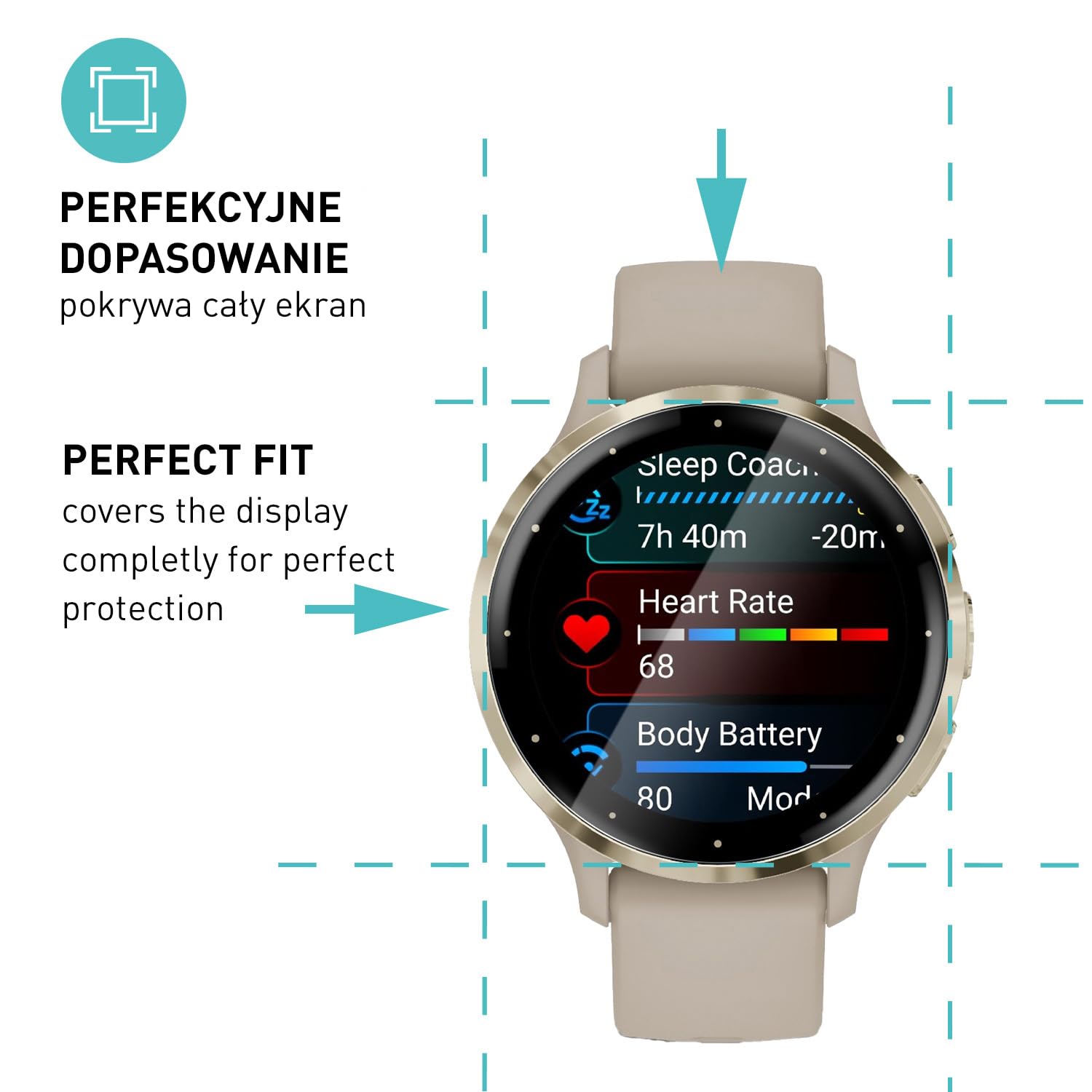 smartect TPU Ochraniacz Ekranu 3 Sztuki dla Garmin Venu 3S | Folia Ochronna Anti-Zarysowania, Ultra-przezroczysta, Bez Pęcherzyków, Anti-Odciski Palców, Przyjazna dla Etui