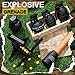 Sratte 6 Pcs Toy Hand Grenade for CS Battle Game, Fake Tactical CS-Grenade Toys with 60 Foam Ammo Fun Impact Pull Ring Grenade for 14+ and Adult Outdoor Sports(Black)