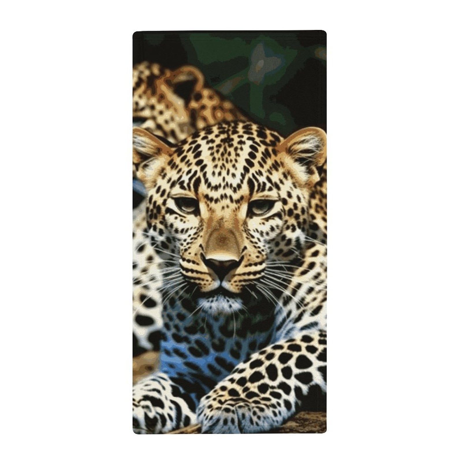 JTREHY Leopard Towel Soft Lightweight Microfiber Towel Highly Absorbent Quick Drying Towels Male and Female Premium Quality Perfect for Daily Use