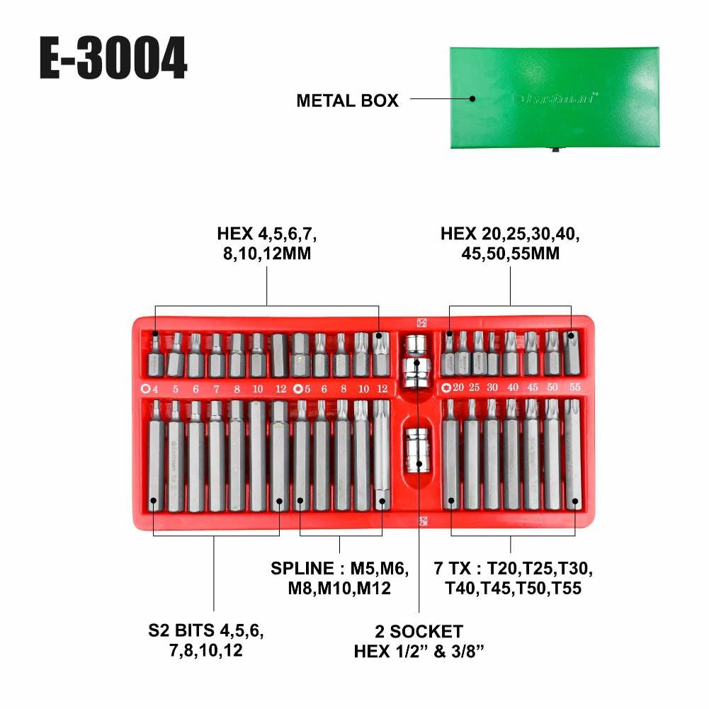 CUTIE BOX SET　A＋B Eastman Tools Kits 40 Pcs Metal-Box Bit Set, Metal Box, Metal