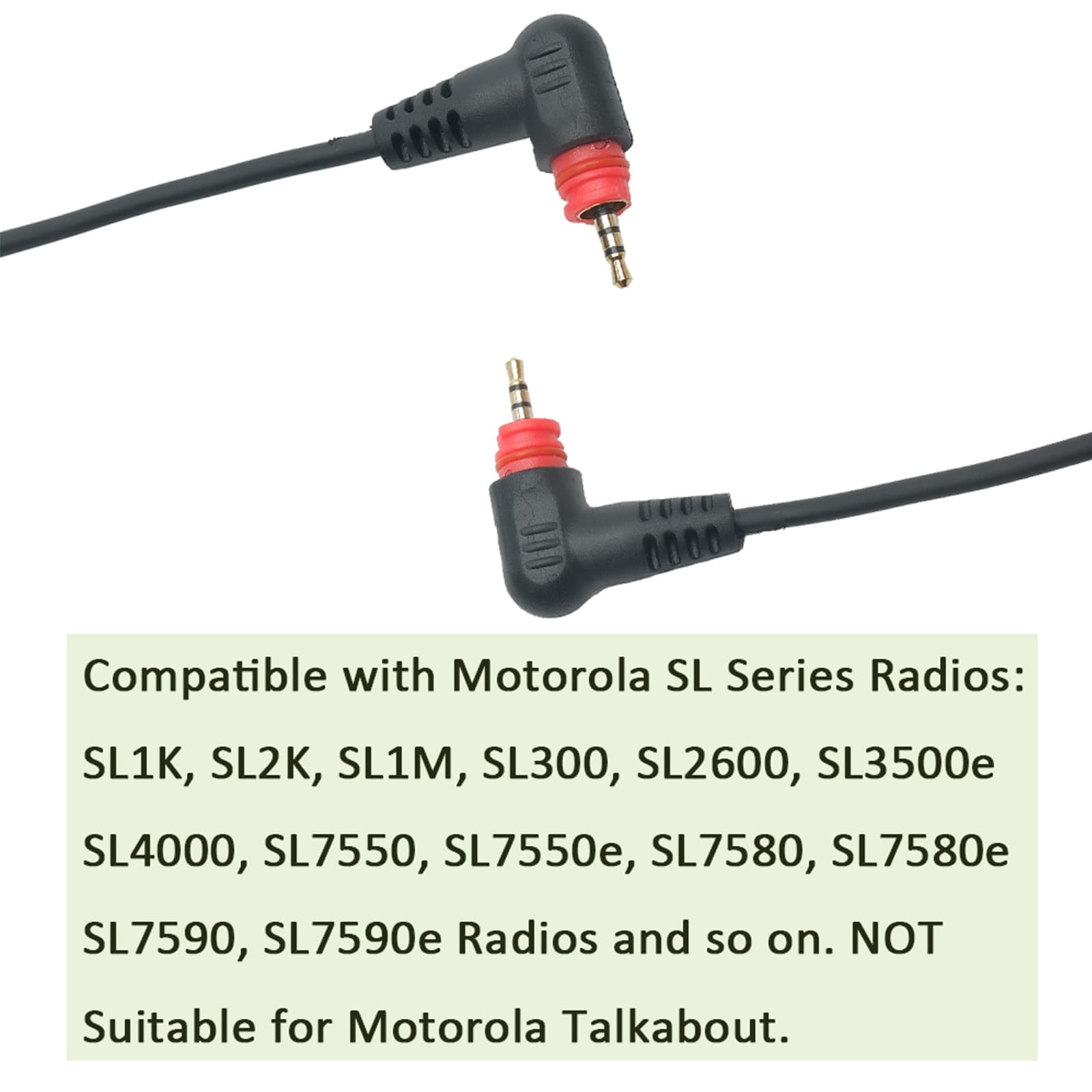 Auricolare a forma di G con microfono PTT 1 pin compatibile con Motorola SL300 SL3500e SL4000 SL7550 7580 7590 SL8550 TLK100 SL1K SL1M radio bidirezionale per walkie talkie confezione da 5