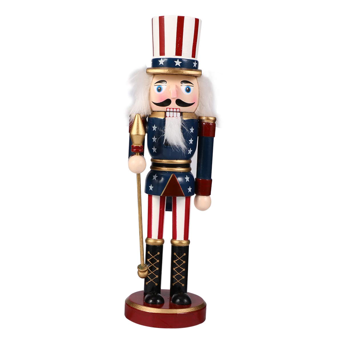 IMIKEYA Wooden Nutcracker Figures: Christmas Nutcracker Ornaments for Desktop Home Decor