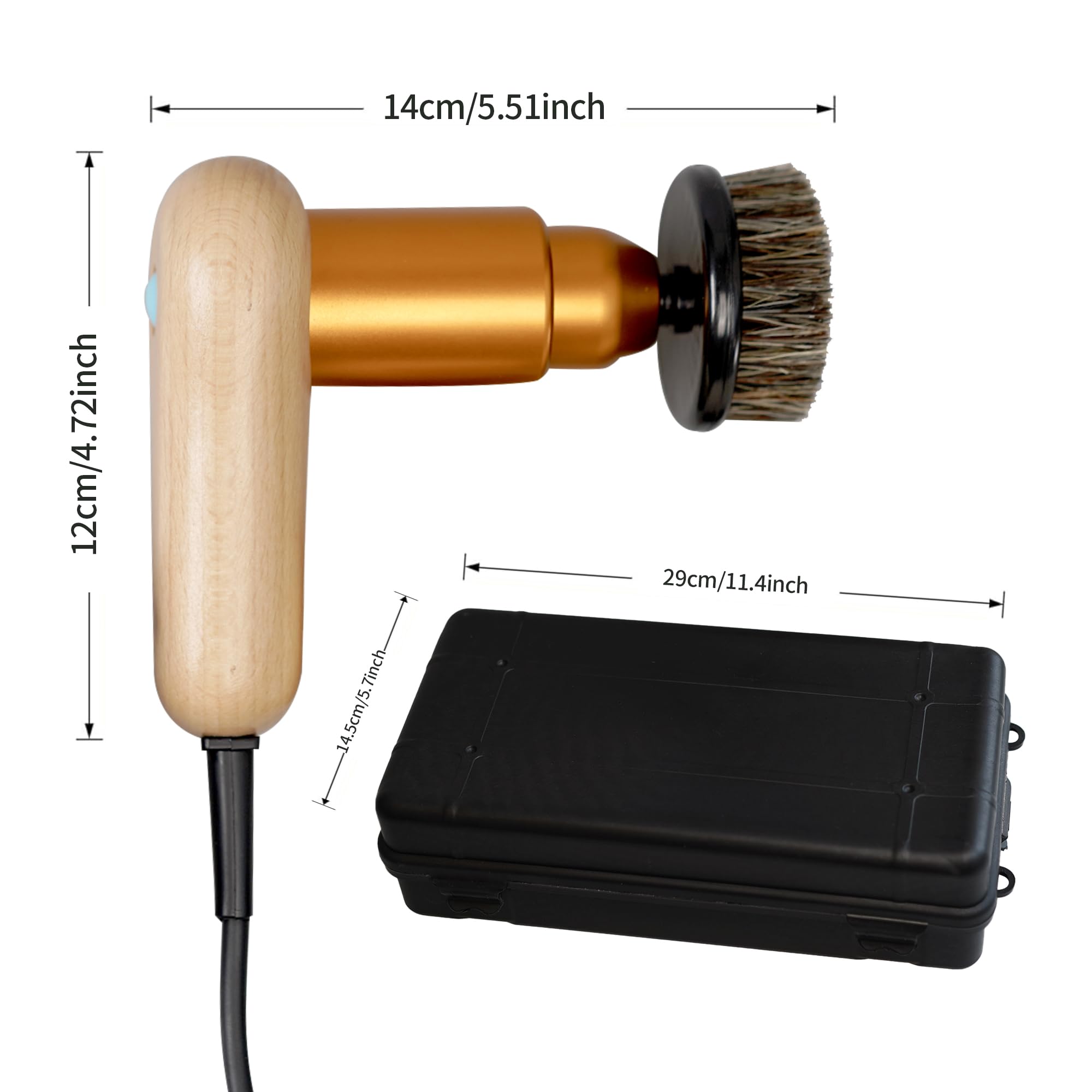 Smart - Kit lucidatrice elettrica da 75 W con velocità regolabile, kit per lucidare scarpe automatico, kit portatile per la pulizia della pelle per scarpe, stivali, borse, divani