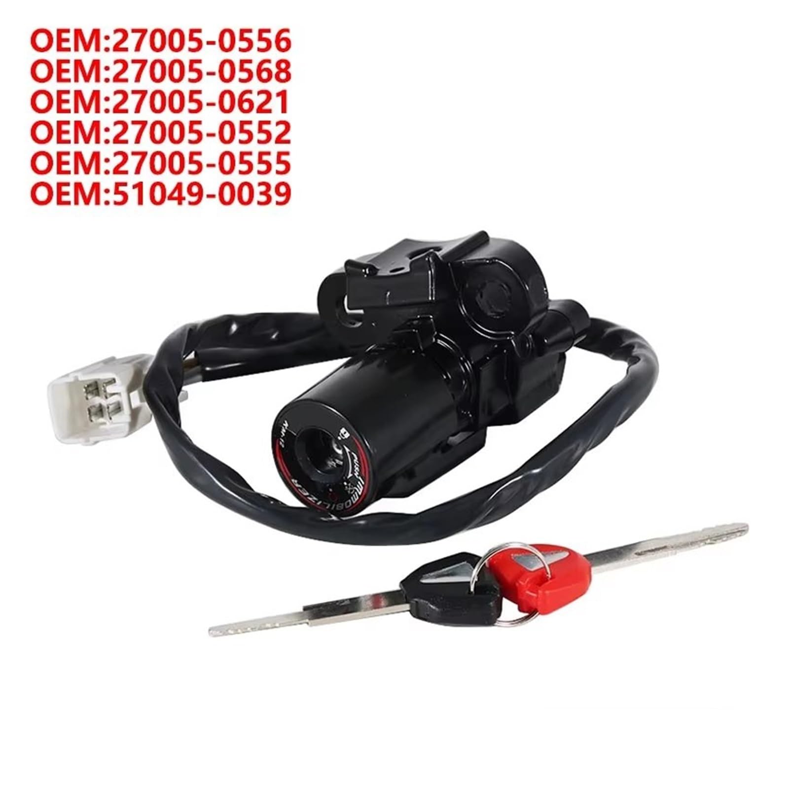 Kabel Cewka zapłonowa do ZX1000 ZX1400 ZX636 dla Ninja 1000 ZX6R ZX14R ER650 ER6N 27005-0556 Motocykl Przełącznik zapłonu z kluczem Motocykl Przełącznik zapłonu