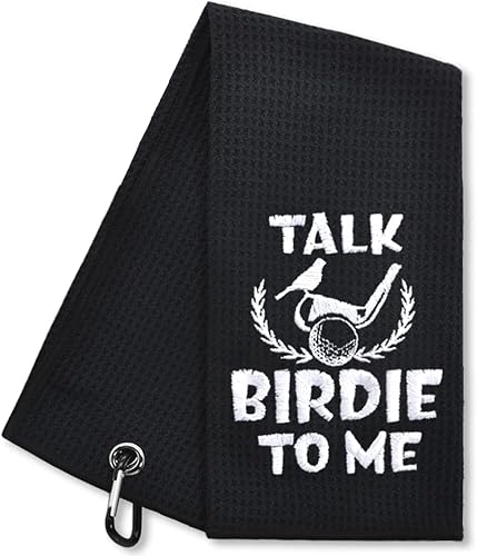 Hafhue Talk Birdie to Me - Divertida toalla de golf, regalos de golf para hombres y mujeres, accesorios de golf para hombres o mujeres, regalos de