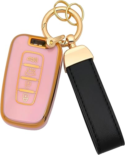 Miniatura 8 de 360 Degree Soft TPU Protector Key Fob Cover Case Compatible with 2010 2011 2012 2013 2014 2015 Hyundai Sonata Equus Turbo Elantra Kia Sorento Forte