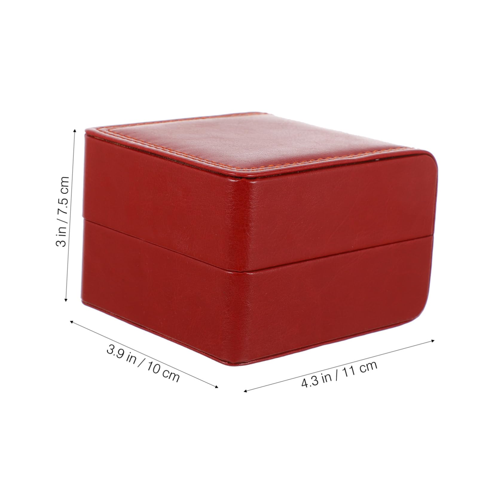 DEARMAMY Single Slot Watch Organizer Portable PU Leather Wristwatch Display Case for Men Elegant Watch Container for Travel or Home Storage Stylish Jewelry Case