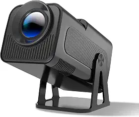 Nova chegada HY320 Projetor Portátil Auto Keystone, Projetor Inteligente 4K FHD 1080P Suporte 10000 Lumens com WiFi 6, BT 5.0, Rotação de 180 Graus, Android 11.0 integrado (EU PLUG)