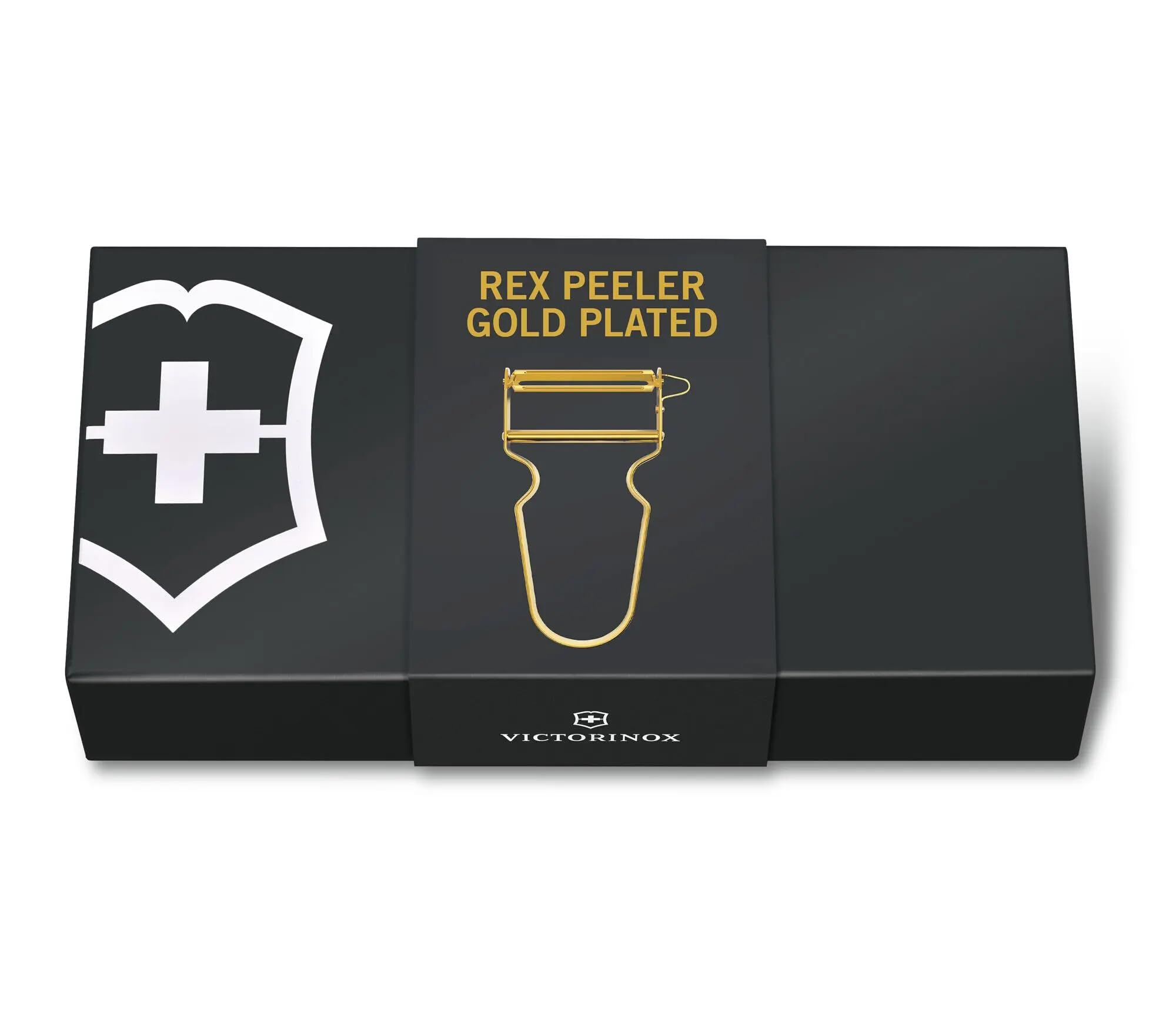 Victorinox Vergoldeter REX Sparschäler, Gemüseschäler, Ergonomische Form, Extra scharfe Klinge, Gold