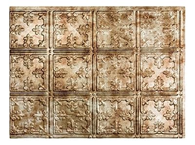 FASÄDE Traditional Style/Pattern 10 Decorative Vinyl Backsplash 15 sq ft Kit in Bermuda Bronze