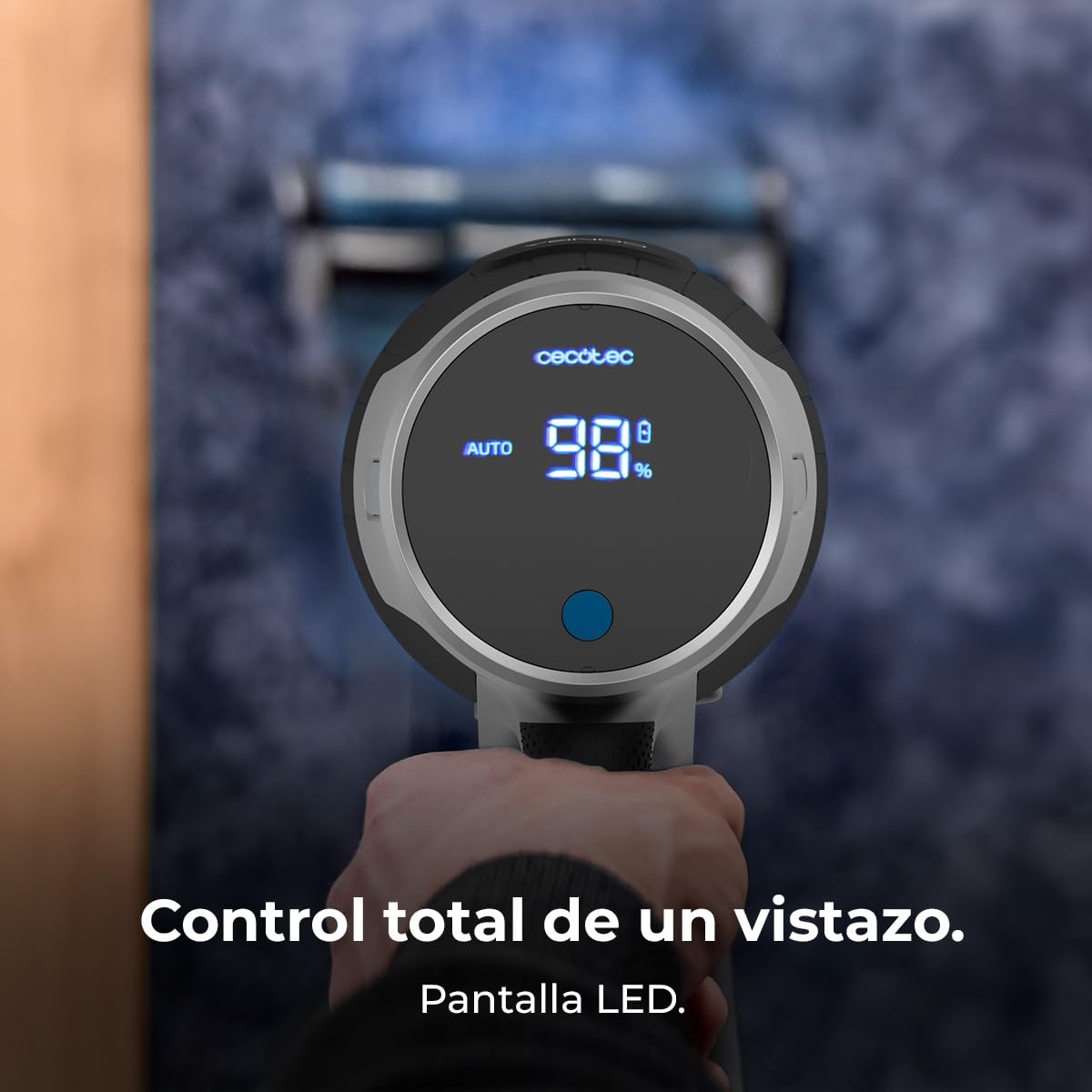 Cecotec Aspiradora Escoba sin Cable 60kPa-400W-120AW-60mins de Autonomía en Modo Eco - Conga Rockstar RS50 X-Treme. Motor de 400W, Tubo Rígido y Cepillo Mixto XL, Limpia hasta 130m2