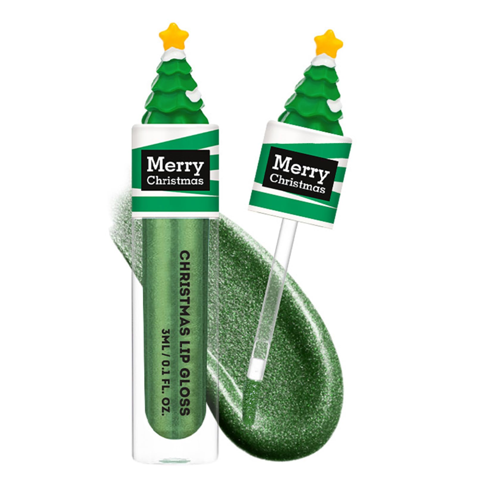 Jan Jean Festive Liquid Lip Gloss Christmas Edition Holiday Party Makeup Shimmering Lip Gloss for Women and Girls