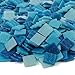 Milltown Merchants™ Light Blue Mosaic Tiles - Bulk Mosaic Tile Assortment - 3/4 Inch (20mm) Mixed Colors Venetian Glass Tile - 3 Pound (48 oz) Craft and Backsplash Tile