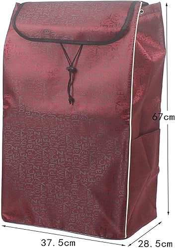 Miniatura 2 de Bolsa de repuesto para carrito de compras de 72L, bolsa de repuesto para carrito de compras, bolsa de almacenamiento impermeable de tela Oxford,