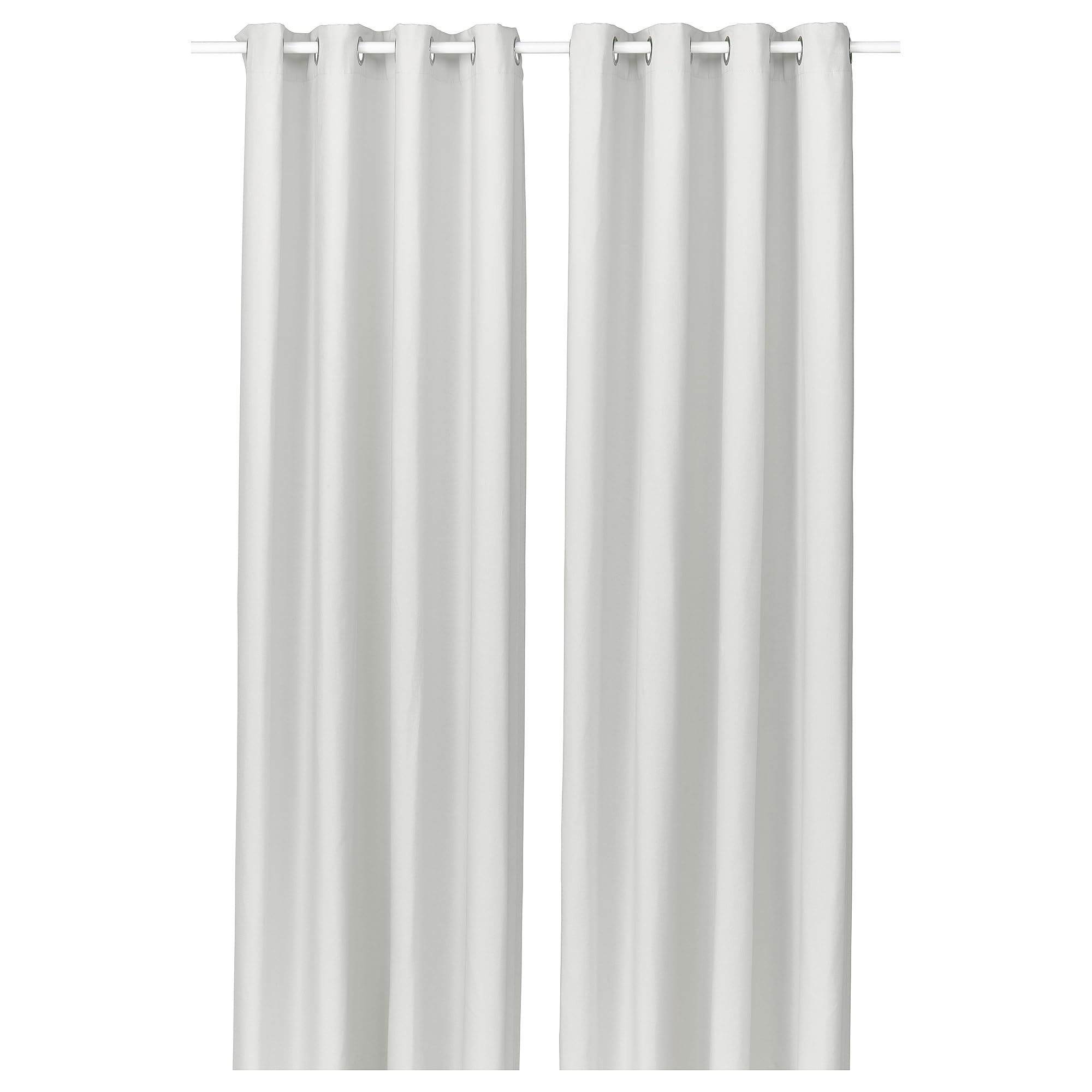 Paire de rideaux à œillets blanc 145 x 300 cm pour habiller vos grandes fenêtres