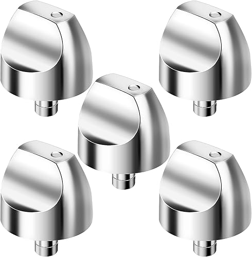 MOOTVGOO Paquete de 5 perillas de control de quemador de cocina WB03X32194 WB03T10329, perillas de acero inoxidable para estufa GE Cafe Series,
