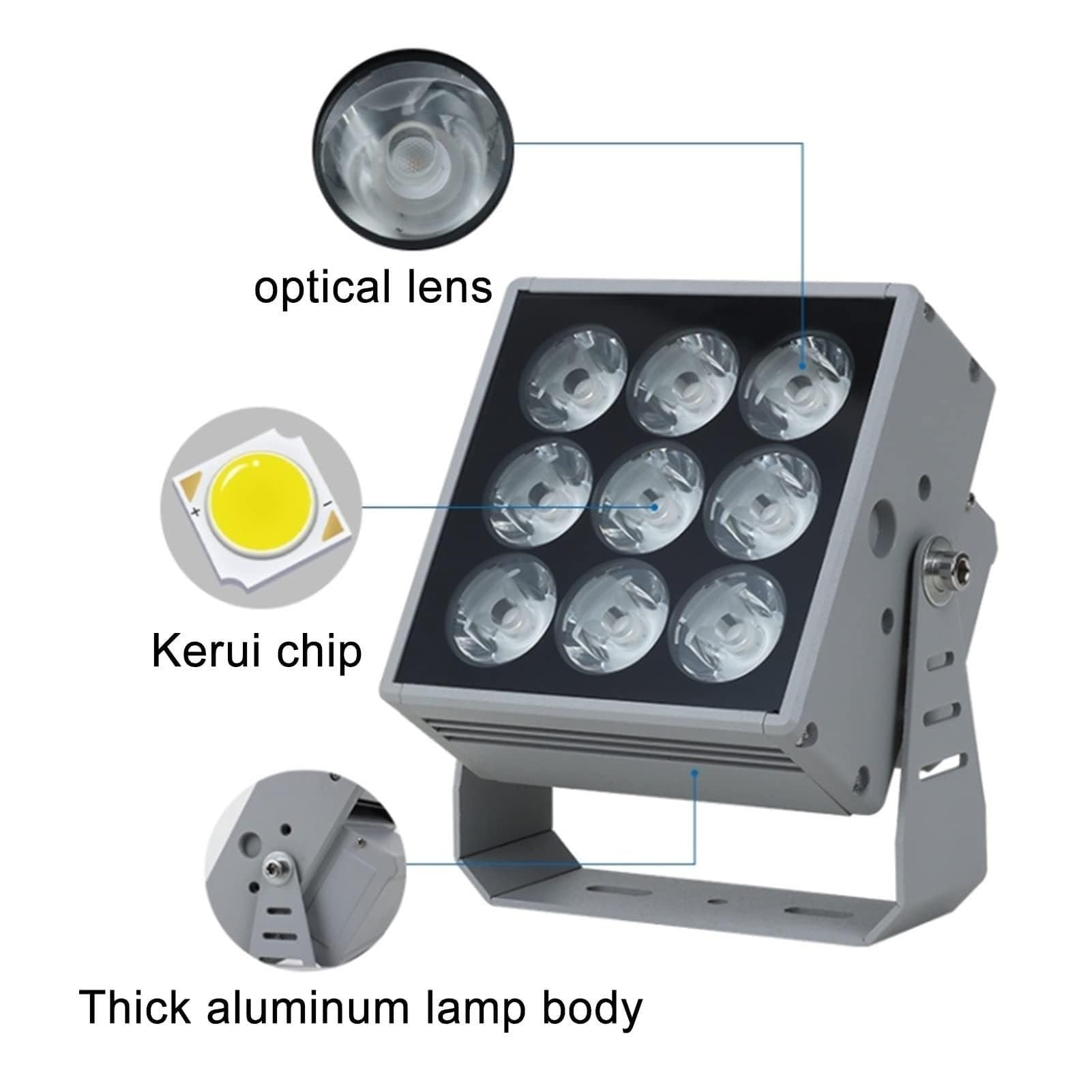 Focos Para Exteriores - Foco LED De Largo Alcance, Iluminación Para Árboles COB De 110-230 V CA, Luces De Paisaje Impermeables IP65, Uces Del Césped Del Patio De La Villa Con Jardín(White Light)