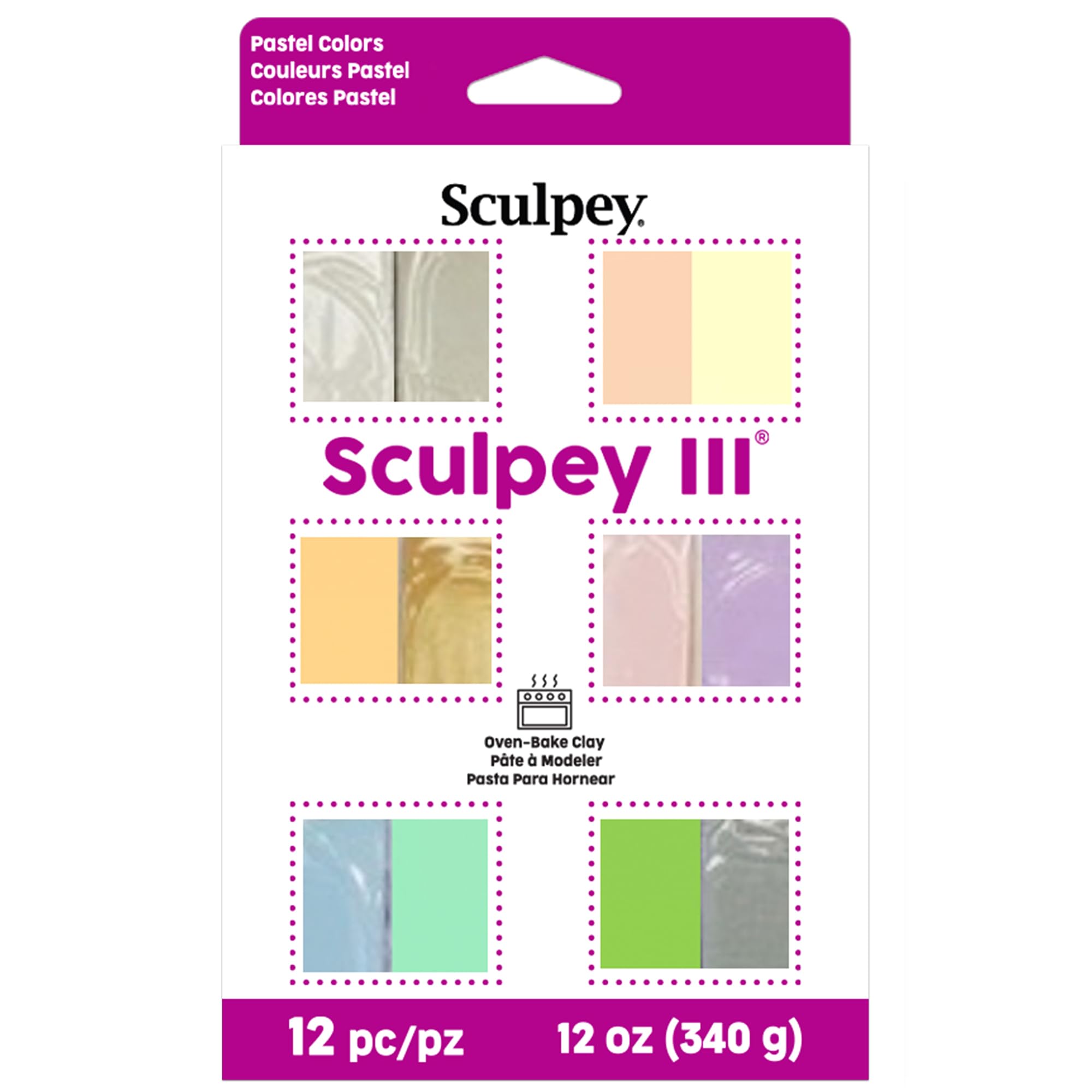 Sculpey Iii Polymer Clay Multipack 1oz 12/Pkg-Pastels by Sculpey