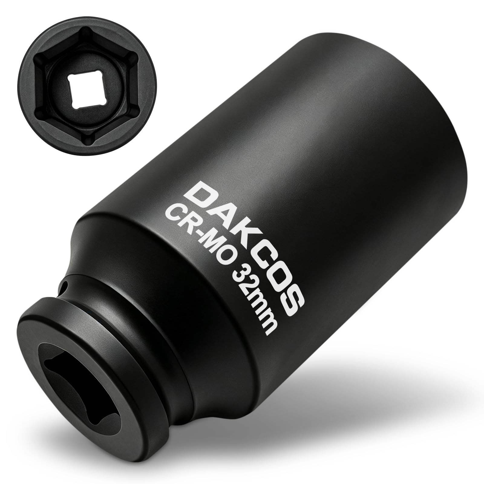 DAKCOS 32mm 6 Ponit Impact Socket 1/2" Drive Deep Wrench Socket — image 1