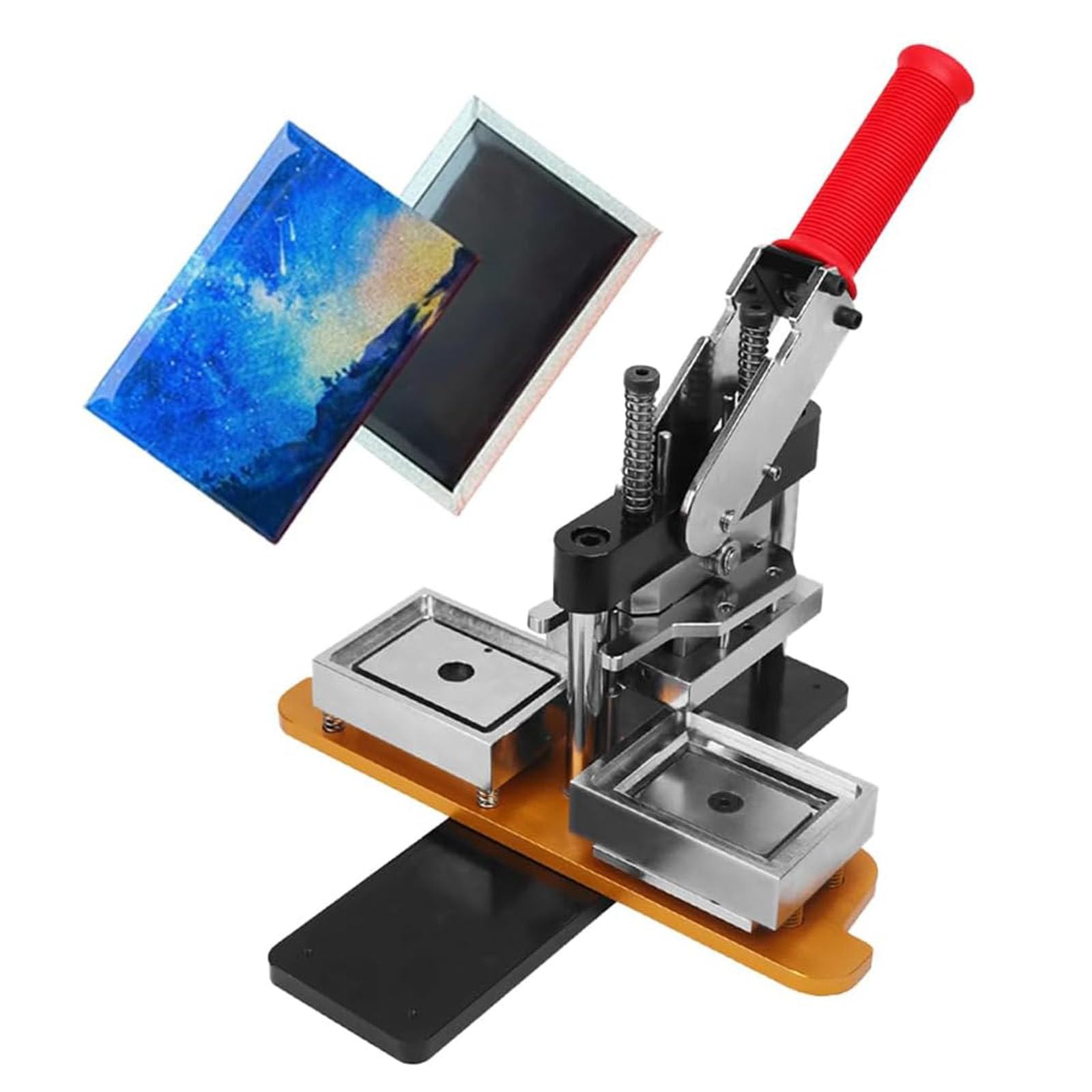 GTHTUHFD Fridge Magnet Machine Diy Fridge Magnets Pin Maker Machine 50X50Mm With Acrylic Pin Consumables 100 Sets For Picture Badge Button Gift Button Team Badge