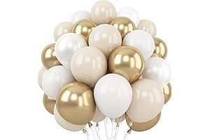 Elegant White and Gold Balloons for Enchanting Celebrations