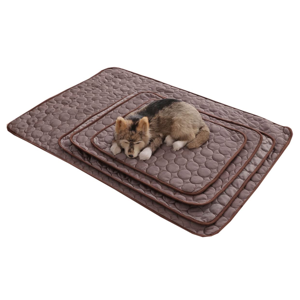 SEWOART Fabric Cooling Mat for Dogs, Pet Summer Mat with Ice Silk and Cotton, Breathable Foldable Cooling Pad for Dog and Pet Bed, Easy Storage for Shop or Home — image 1