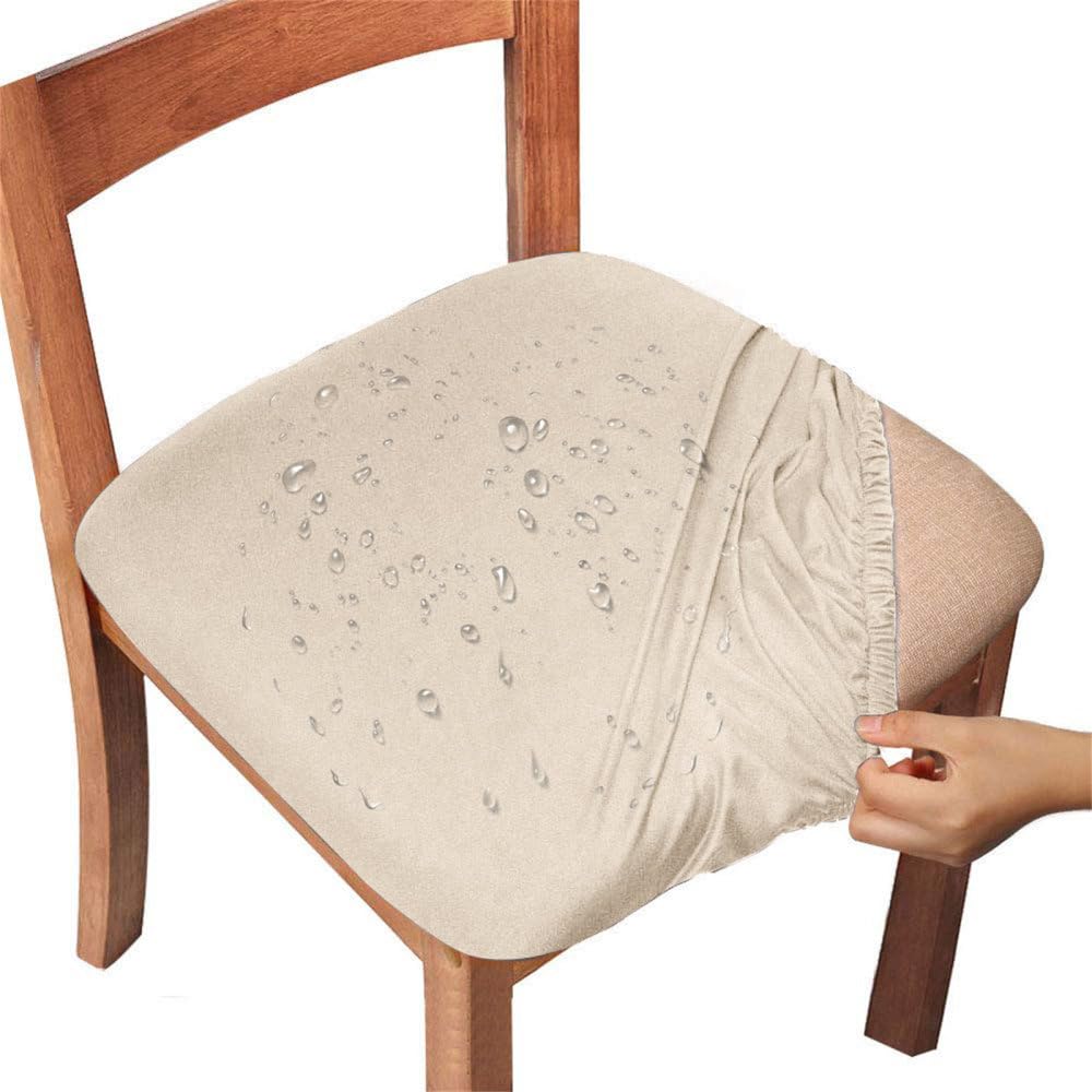 Housse de chaise de salle à manger ivoire en spandex élastique