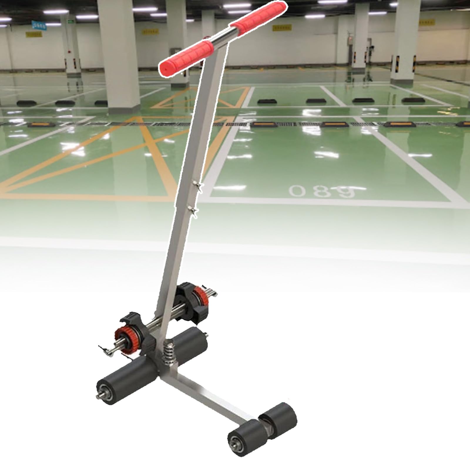 Máquina Aplicadora De Cinta para Líneas De Cancha, Aplicadora De Cinta De Pintura para Canchas De Bádminton, para Pisos, Baldosas, Concreto, Asfalto, Redonda.(Redondo)