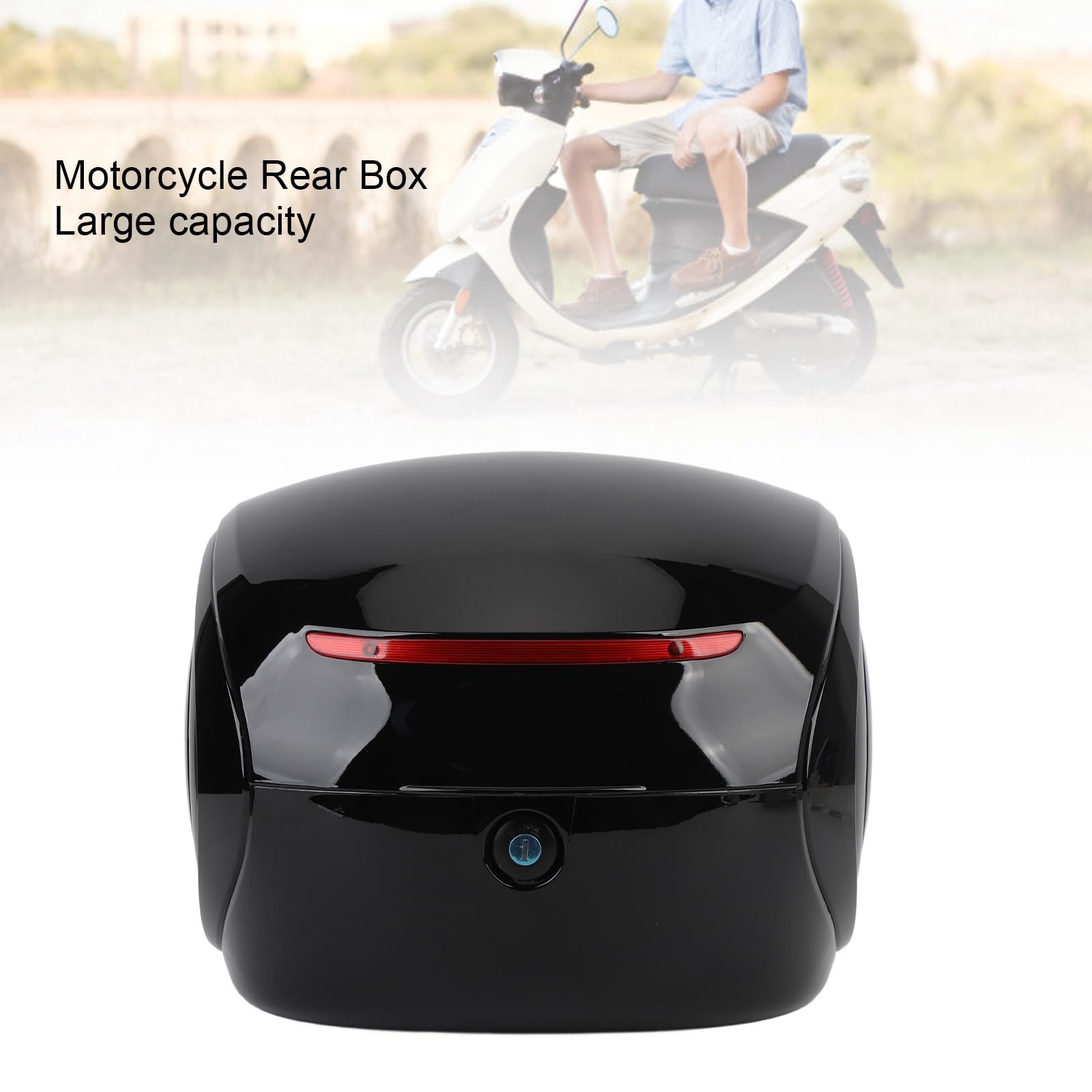 32L Moto Top Case ABS Résistant à l'eau pour Vélo Électrique