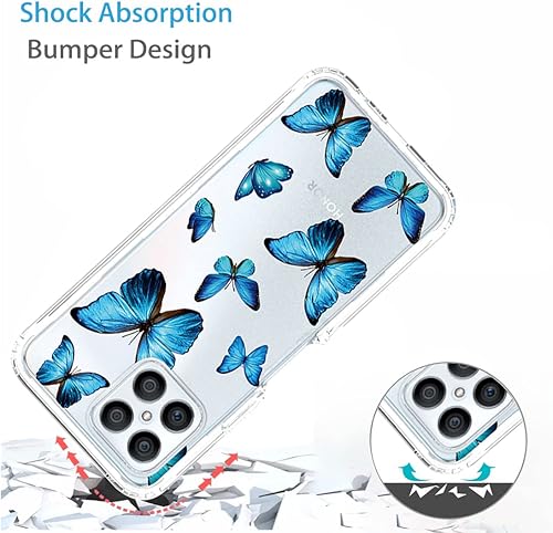 Miniatura 7 de Zoeirc Funda para Honor X8 (no compatible con X8 5G) TFY-LX1 con protector de pantalla de vidrio templado, suave 360 cuerpo completo, a prueba de