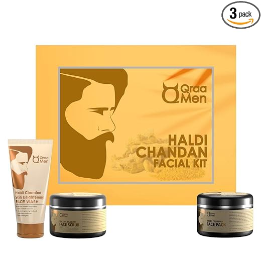 Qraa Men Haldi Chandan Kit for Skin Brightening/Lightening for Oil/Acne/Pimple Control at Rs. 285