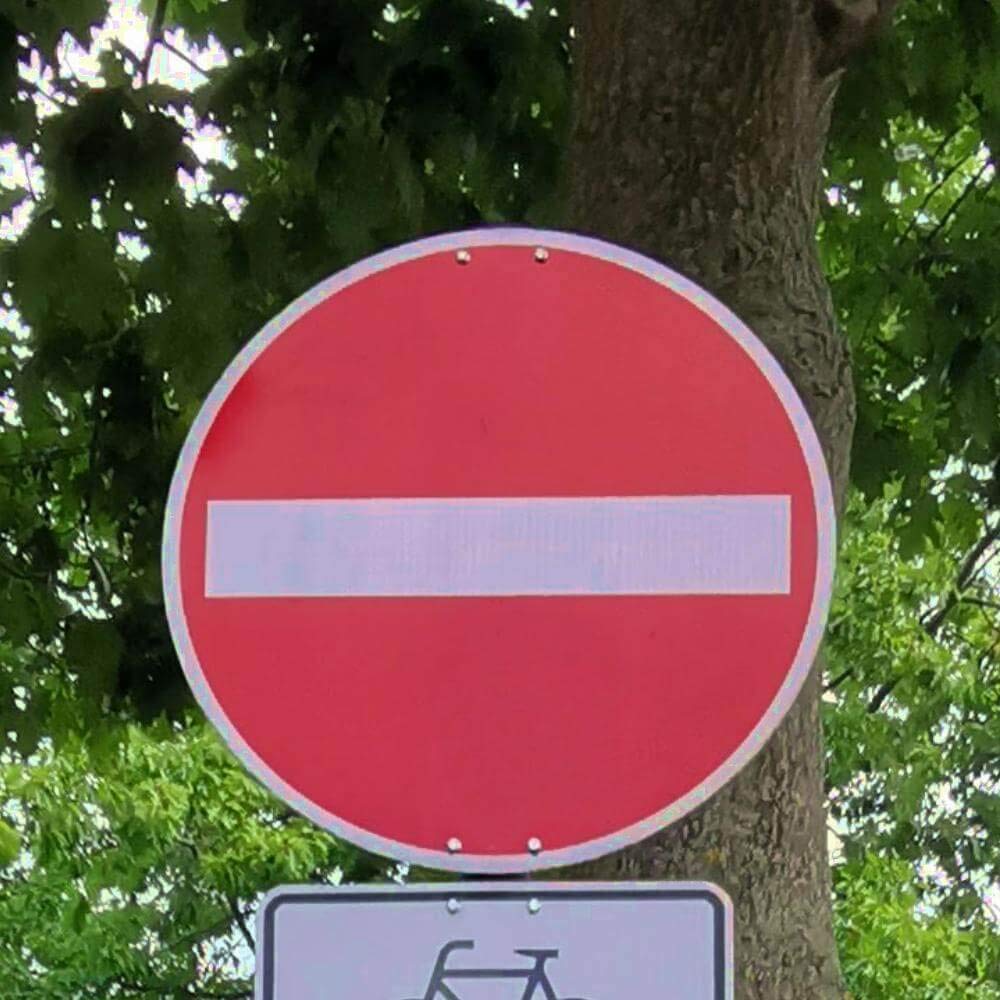 Komplett-Set Einfahrt verboten: Einfahrt verboten, 3 m Einbetonier-Pfosten, RA1, Art.-Nr. 607308