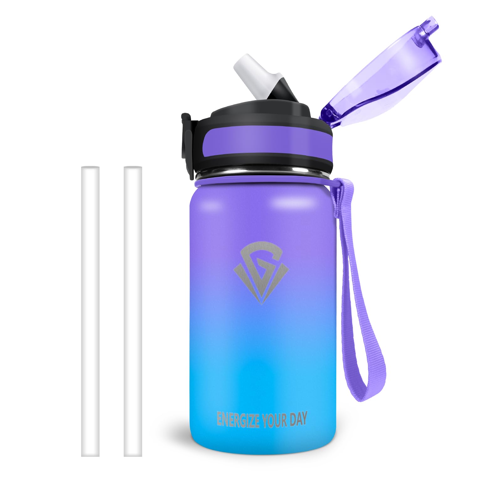 Gourde Isotherme 1L, Bouteille Isotherme Avec En Paille, Bouteille D