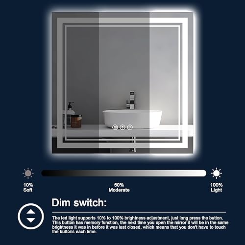 Miniatura 10 de Espejo de baño LED RGB de 60 x 40 pulgadas con luces, espejo LED RGB retroiluminado que cambia de color para baño, espejos de tocador iluminados