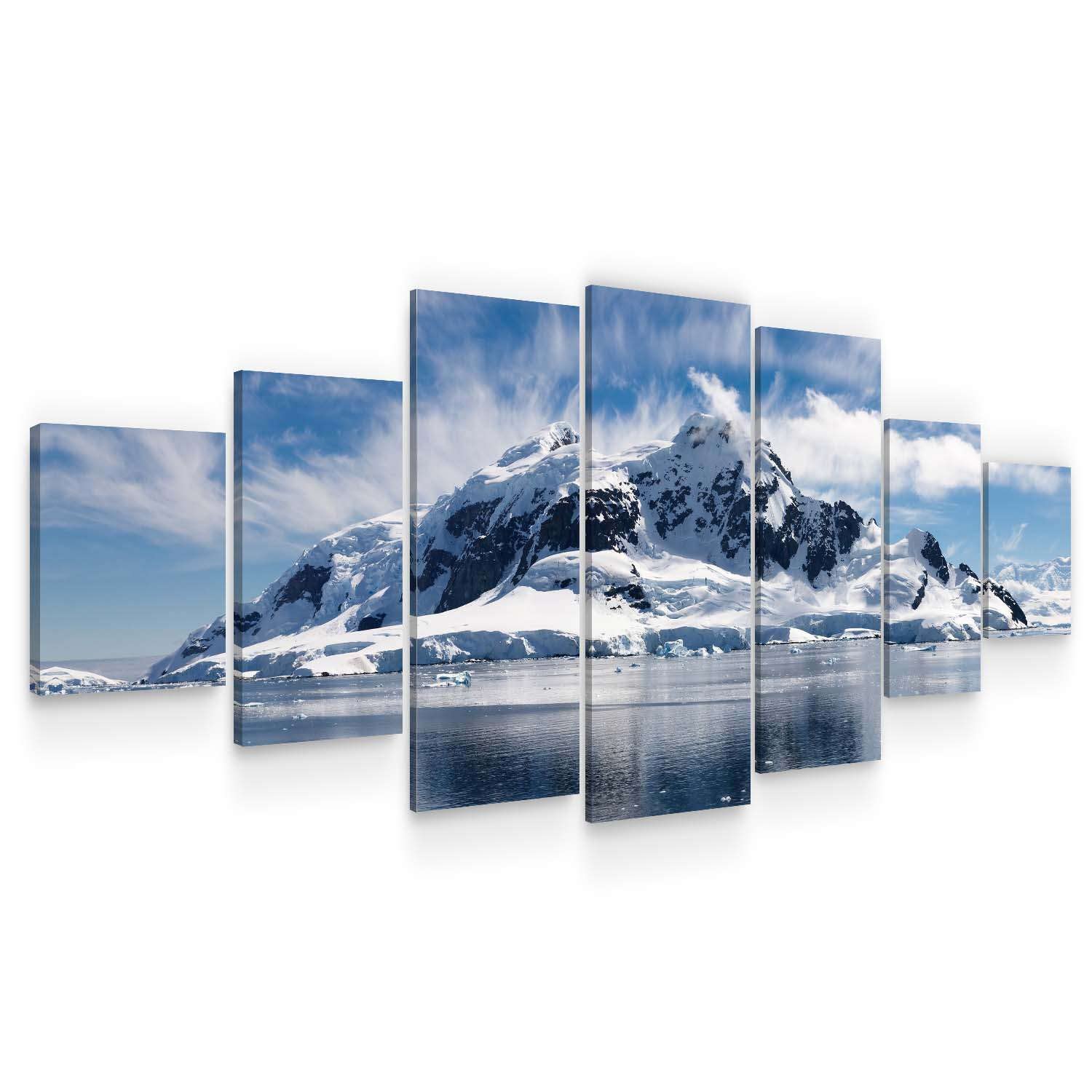 Startonight Grande Cuadro sobre Lienzo Antártico, Impresion en Calidad Fotografica Enmarcado y Listo Para Colgar Moderno Decoración XXL Formato Multipanel 7 Piezas 100 x 240 CM