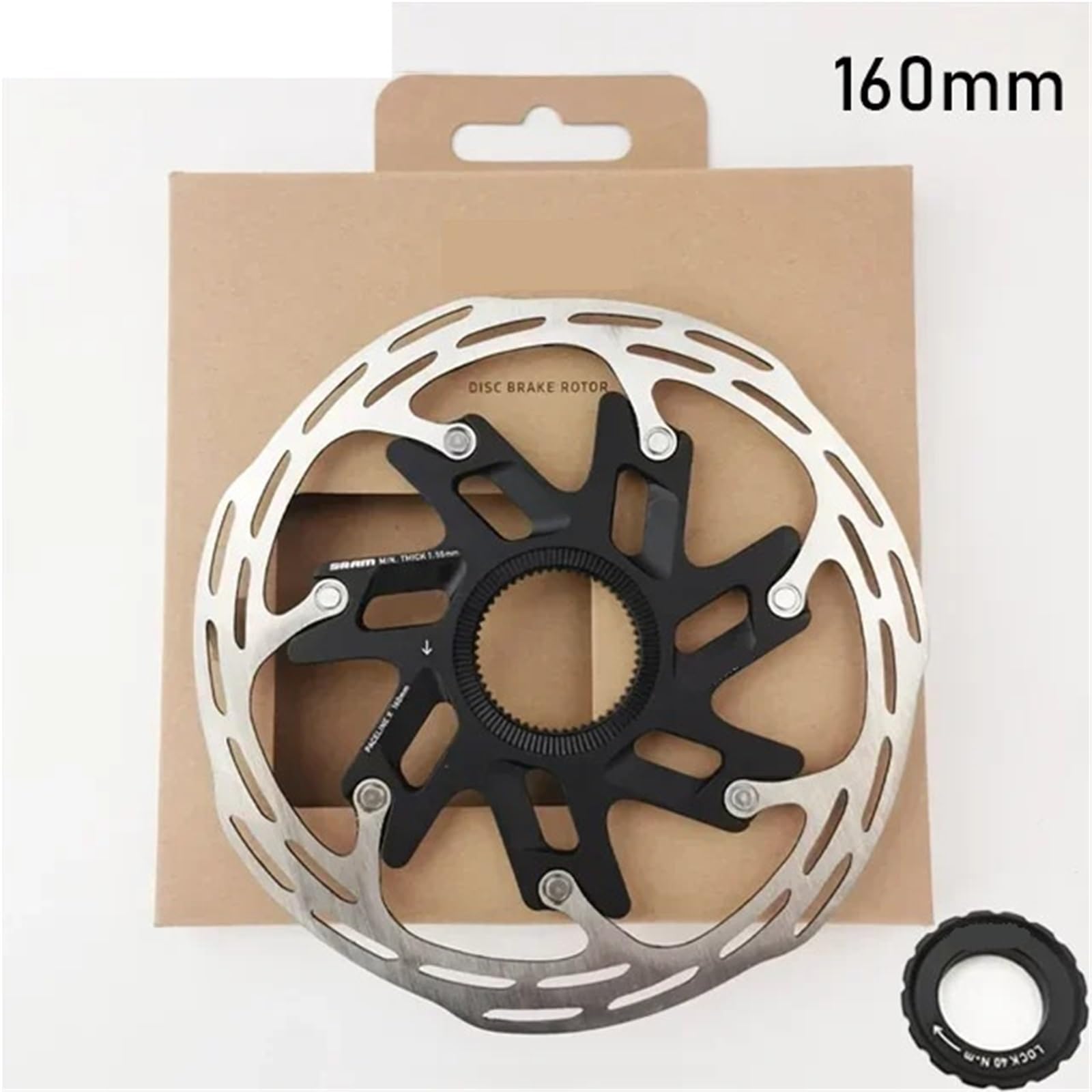 Rotore freno per bicicletta da strada, 160 mm, Centerlock, disco freno leggero, portapacchi in alluminio, parti per freni bici