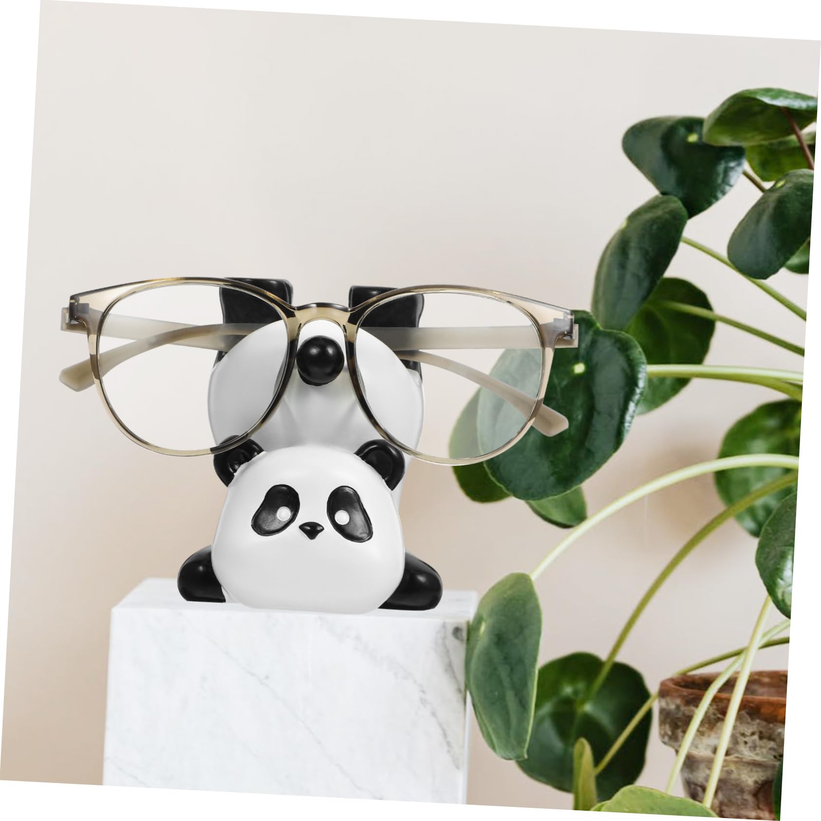 SOLUSTRE 3pezzi Portaocchiali Panda Resina Supporto Elegante Per Occhiali e Sole Design Creativo e Funzionale Per Casa e Ufficio Per Regali e Decorazioni Originali