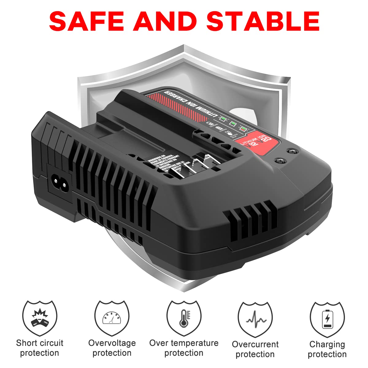 ANTRobut CMCB104 Chargeur de Rechange Craftsman 20 V pour Batterie CMCB201 CMCB202 CMCB204 CMCB205 CMCB209 V20