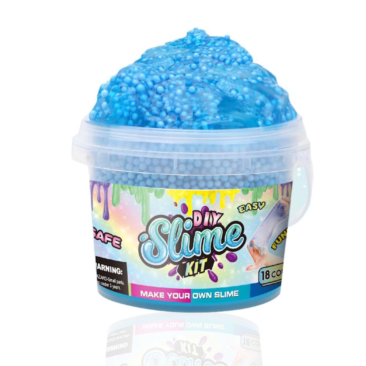 Fitto Soft Butter Slime Large Bucket with Sprinklers, Non Sticky Soft Slime, Random Color