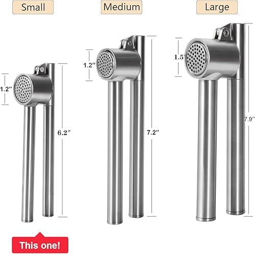 Miniatura 8 de Mempedont - Juego de trituradora y pelador de ajo acero inoxidable 304 largo desmontable a prueba de óxido resistente diseño de picadora para mayor