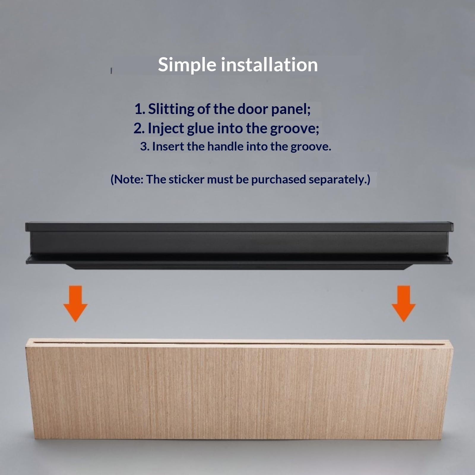 Schubladenknäufe, Aluminiumlegierung, bündiger Schrankgriff, 4 Stück, Küchentürgriffe, Küchentürknauf, rostfrei, einfach zu installieren, ideal für DIY-Küchen- und Heimprojekte (Weiß, L: 80 cm