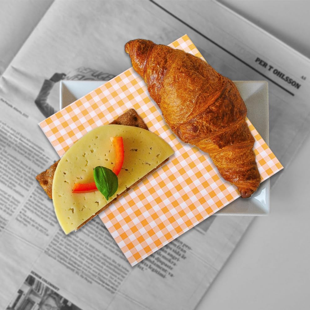 200 Deli Wax Paper Sheets 7 * 7 Inches - Greaseproof Mini Paper for Outdoor Picnic BBQ, Burger, Bread, Sandwich - Image 2