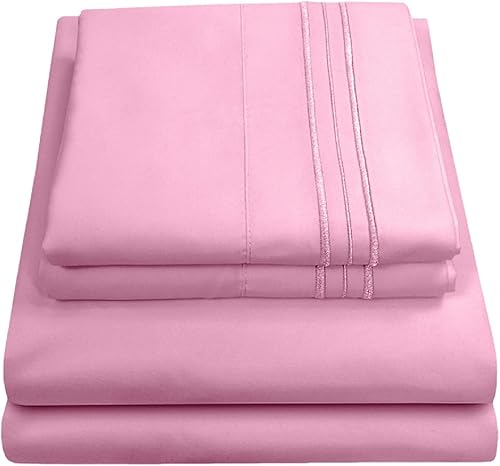 Sweet Home Collection - Juego de sábanas de bolsillo profundo de 1800 hilos 21 microfibra cepillada suave de calidad egipcia juego de cama de lujo