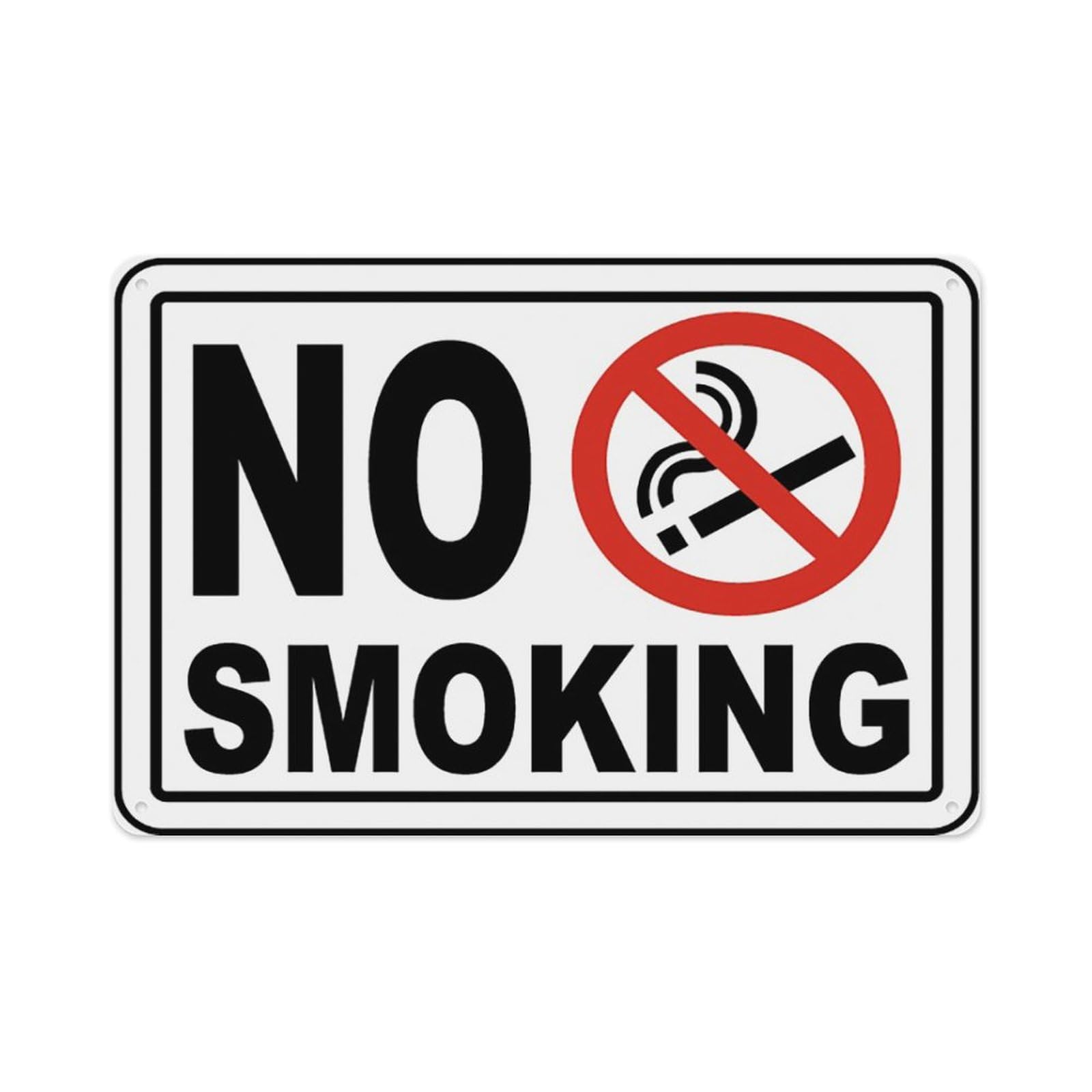 peiyeety No Smoking Sign Aluminum Tin Warning Signs For Home Outdoor Garden 8X12 Inches